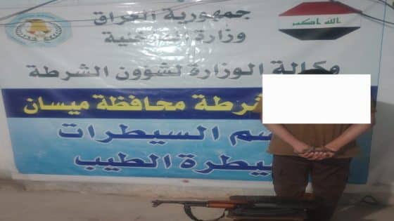 السيطرات الخارجية في ميسان تضبط أسلحة نارية وعجلات مخالفة وتستمر بعمليات التفتيش لضبط المخالفين