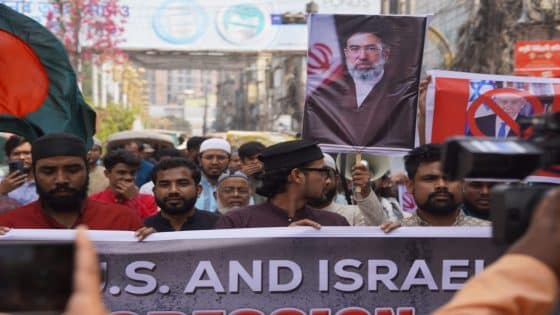مظاهرات في بنغلادش ضد العدوان على إيران