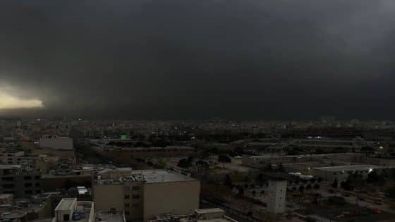 ‏صباح العاصمة الايرانية طهران بعد استهداف مصافي النفط الليلة الماضية