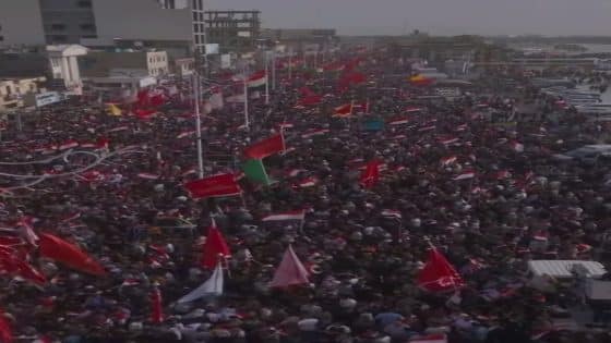 حضور جماهيري كبير في محافظة ميسان تلبيةً لدعوة السيد مقتدى الصدر