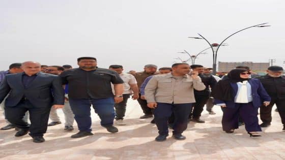 نائب محافظ البصرة ماهر العامري يتفقد مشاريع البنية التحتية في قضاء المدينة