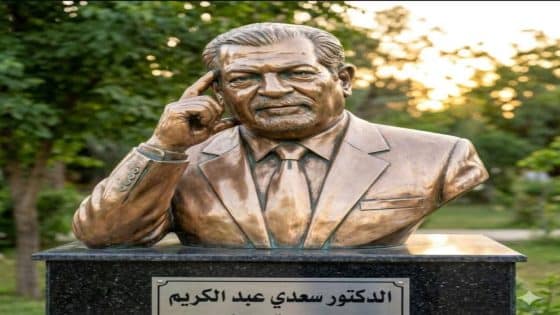 قصيدة للدكتور سعدي عبد الكريم بمحاذاة إشارة المرور