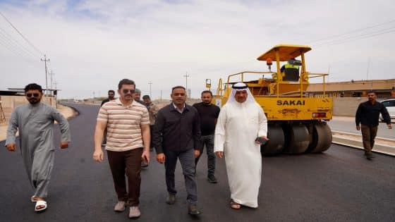 العامري يتفقد مشروع الطريق الرابط بين الحوطة وأكتيبان في شط العرب