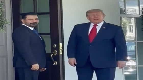 ترامب خلال استقباله الزيدي في البيت الأبيض: نحن نحب العراق